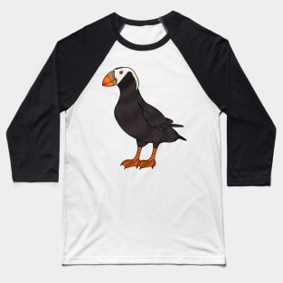 Tufted puffin bird cartoon illustration Baseball T-Shirt